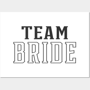 Simple Team Bride Wedding Typography Posters and Art